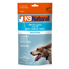 K9 Natural New Zealand Grass-Fed Beef Green Tripe Topper Freeze Dried Dog Treats 75g
