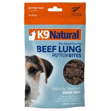 K9 Natural New Zealand Grass-Fed Beef Lung Protein Bites Freeze Dried Dog Treats 60g