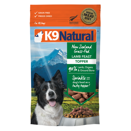 K9 Natural New Zealand Grass-Fed Lamb Feast Topper Freeze Dried Dog Treats 142g