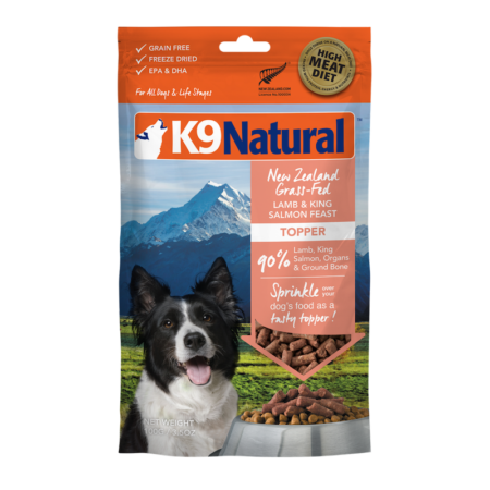 K9 Natural New Zealand Grass-Fed Lamb & King Salmon Feast Topper Freeze Dried Dog Treats 100g