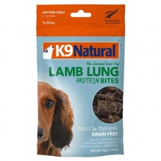 K9 Natural New Zealand Grass-Fed Lamb Lung Protein Bites Freeze Dried Dog Treats 50g