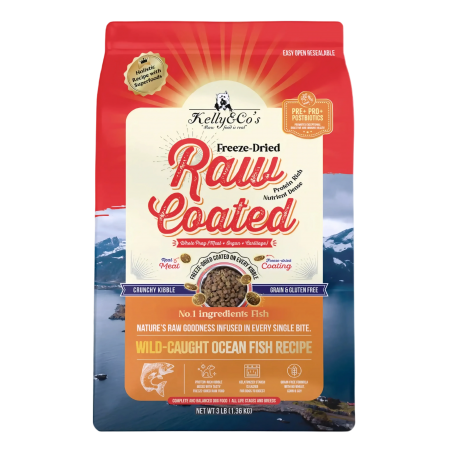Kelly & Co's Dog Dry Food Raw Coated Ocean Fish Recipe 1.36kg