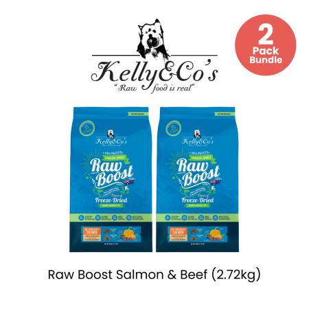 Kelly & Co's Dog Food Raw Boost Kibbles Salmon 2.72kg (BUNDLE of 2)