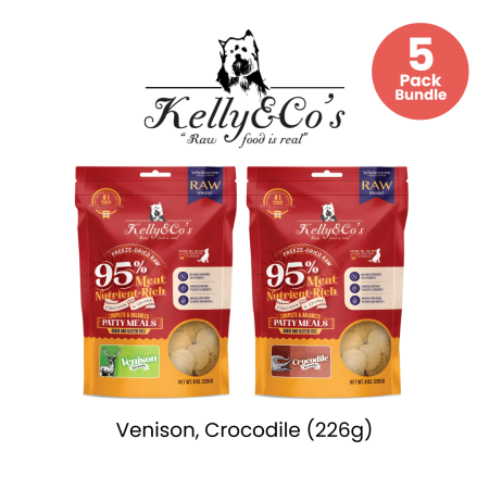 Kelly & Co's Dog Patty Meals 226g (5 Pack Bundle)