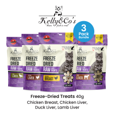 Kelly & Co's Cat Freeze-Dried Treats 40g (3 Pack Bundle)