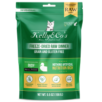 Kelly & Co's Cat Freezed-Dried Raw Dinner Duck with Mixed Fruits and Vegetables 156g (2 Packs)
