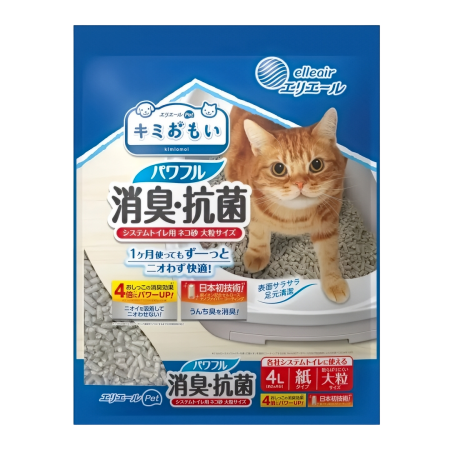 ElleAir Cats Deodorizing & Antibacterial Litter Large Grains 4L