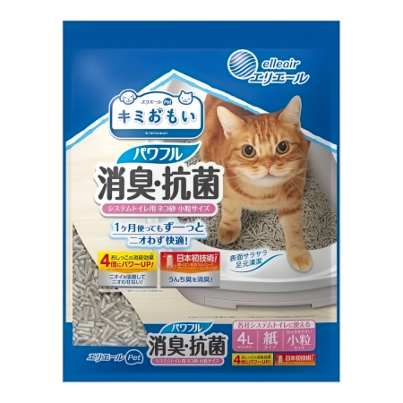 ElleAir Cats Deodorizing & Antibacterial Litter Small Grains 4L