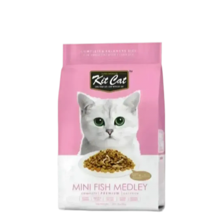 Kit Cat Premium Dry Food Mini Fish Medley 1.2kg