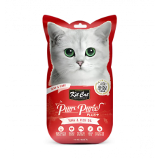 Kit Cat Purr Puree Plus Skin & Coat Tuna & Fish Oil 15g x 4pcs