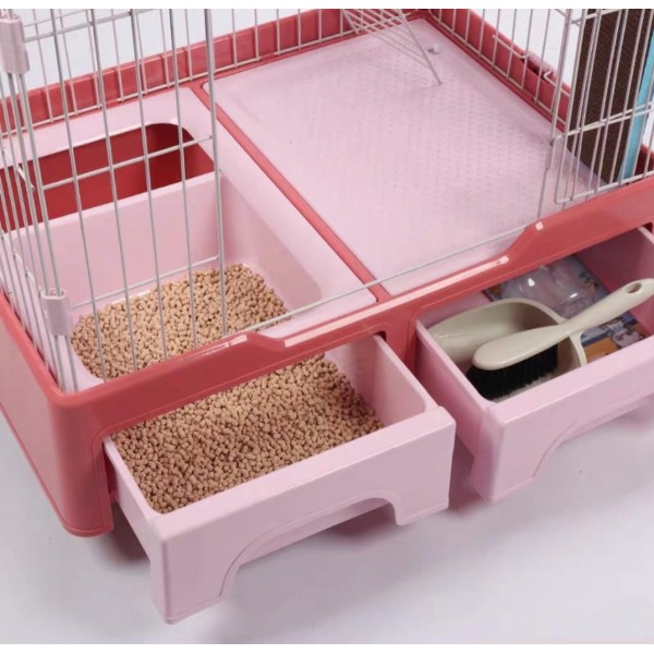 Deluxe Pet Multifunctional Cage Large Pink