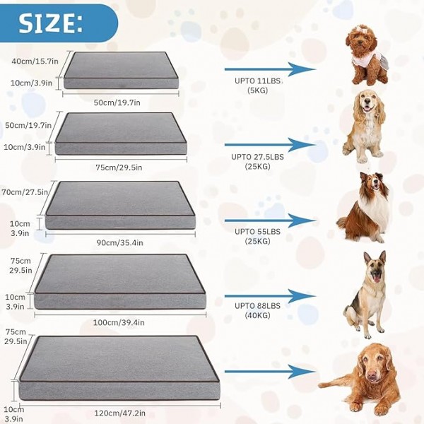 Lavish Memory Foam Bed for Dogs Brown (S)