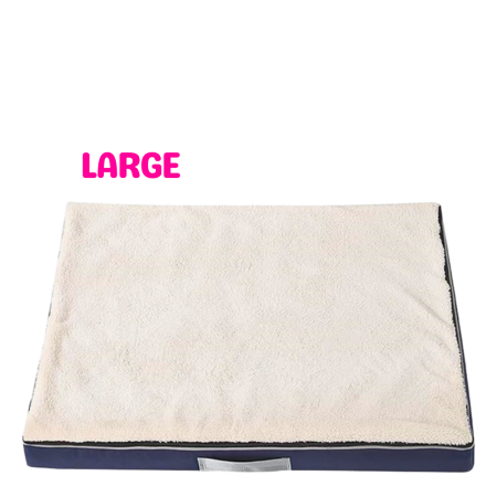 Lavish Memory Foam Bed for Dogs White (L)