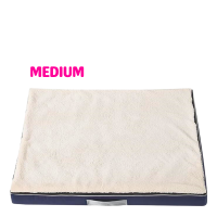 Lavish Memory Foam Bed for Dogs White (M)