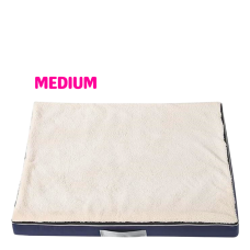 Lavish Memory Foam Bed for Dogs White (M)