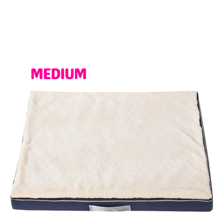 Lavish Memory Foam Bed for Dogs White (M)