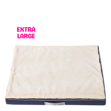 Lavish Memory Foam Bed for Dogs White (XL)