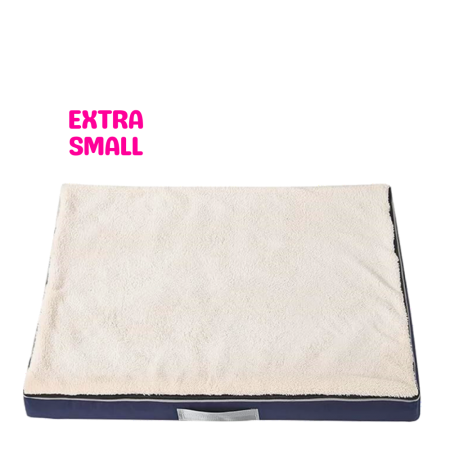 Lavish Memory Foam Bed for Dogs White (XS)