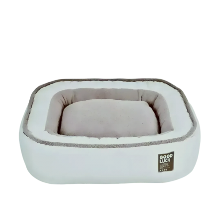 Lavish Pet Bed Removable & Washable Cover Cushion Grey L