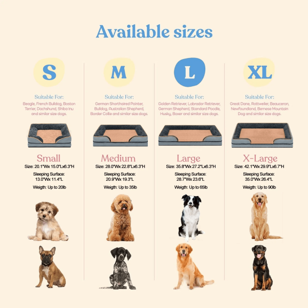 Lavish Dog Bed Plush Mattress Blue Grey (Large)