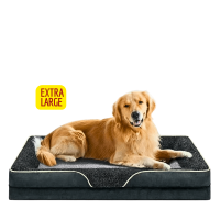 Lavish Dog Bed Plush Mattress Dark Grey (Extra Large)