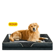 Lavish Dog Bed Plush Mattress Dark Grey (Medium)