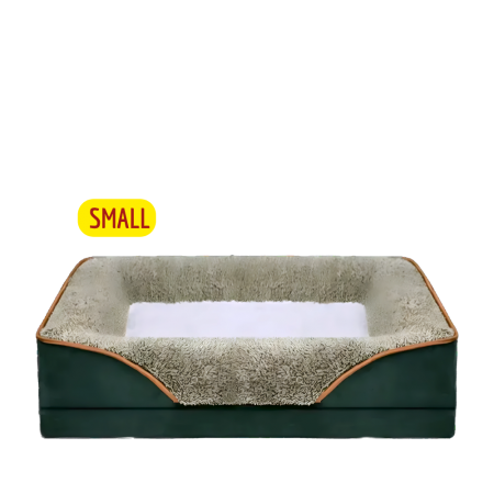 Lavish Dog Bed Plush Mattress Green White (Small)