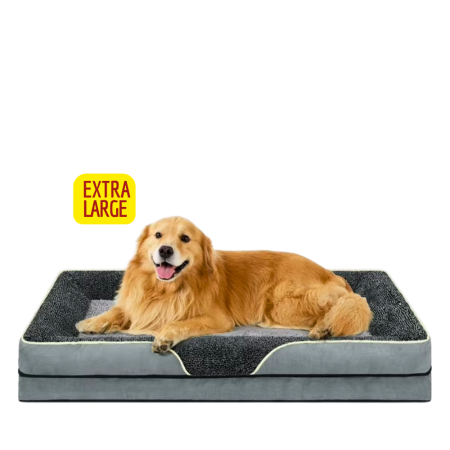 Lavish Dog Bed Plush Mattress Light Grey (Extra Large)