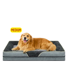 Lavish Dog Bed Plush Mattress Light Grey (Medium)