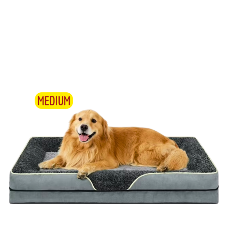Lavish Dog Bed Plush Mattress Light Grey (Medium)