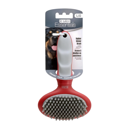 Le Salon Dog Essential Brush Rubber Slicker Large