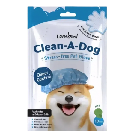 Loveabowl Clean-A-Dog Glove Original 10pcs