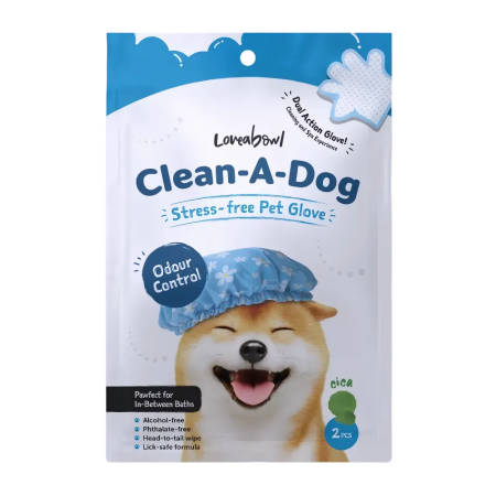 Loveabowl Clean-A-Dog Glove Original 2pcs