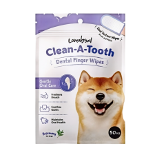Loveabowl Clean-A-Tooth Dental Wipes for Dogs 50s