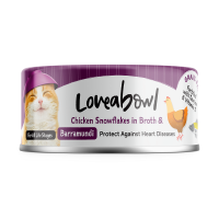 Loveabowl Grain-Free Chicken Snowflakes In Broth With Barramundi Cat Canned Food 70g Carton (24 Cans)