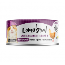 Loveabowl Grain-Free Chicken Snowflakes In Broth With Barramundi Cat Canned Food 70g