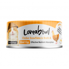 Loveabowl Grain-Free Chicken Snowflakes In Broth With Quail Egg Cat Canned Food 70g