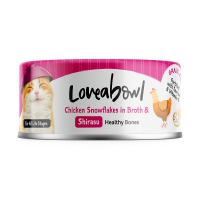 Loveabowl Grain-Free Chicken Snowflakes In Broth With Shirasu Cat Canned Food 70g Carton (24 Cans)