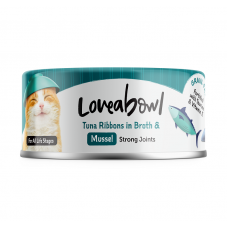 Loveabowl Grain-Free Tuna Ribbons in Broth With Mussel Cat Canned Food 70g