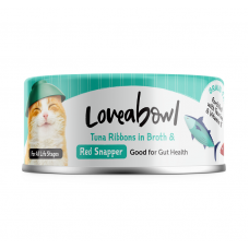 Loveabowl Grain-Free Tuna Ribbons in Broth With Red Snapper Cat Canned Food 70g