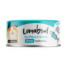 Loveabowl Grain-Free Tuna Ribbons in Broth With Shirasu Cat Canned Food 70g