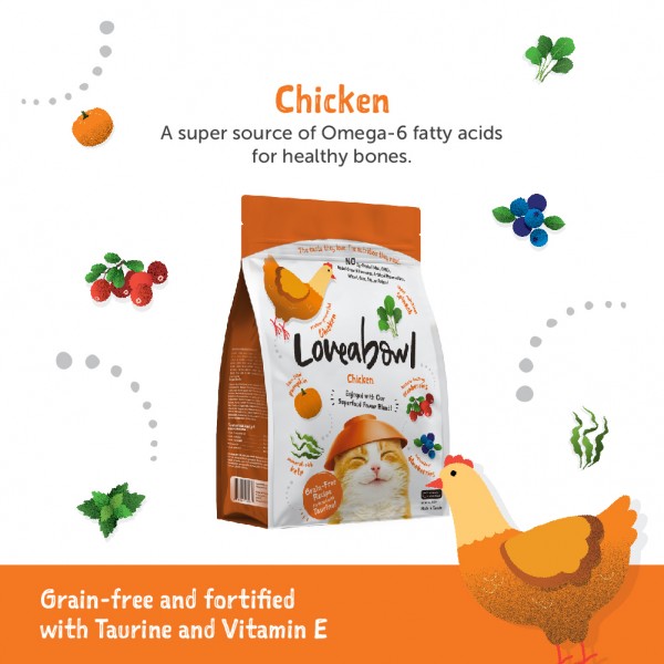 Loveabowl Cat Dry Food Grain-Free Chicken 9.07kg