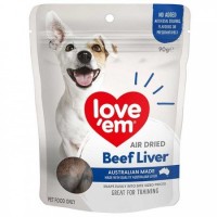 Love'em Dog Treats Air Dried Beef Liver 90g