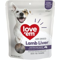 Love'em Dog Treats Air Dried Lamb Liver 200g