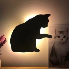 Lumewnous LED Cat With Raised Paw Shape Induction Night Light 