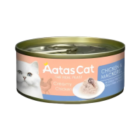 Aatas Cat Creamy Chicken & Mackerel Canned Food 80g Carton (24 Cans)