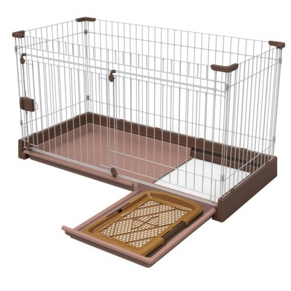 Marukan Dog Cage Easy Cleaning Circle Brown Large
