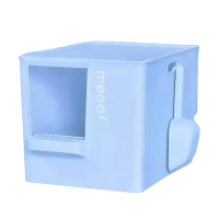 Meoof Cat Litter Box Great House Blue