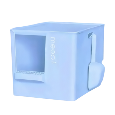 Meoof Cat Litter Box Enclosed Great House Blue