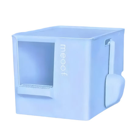Meoof Cat Litter Box Enclosed Great House Blue